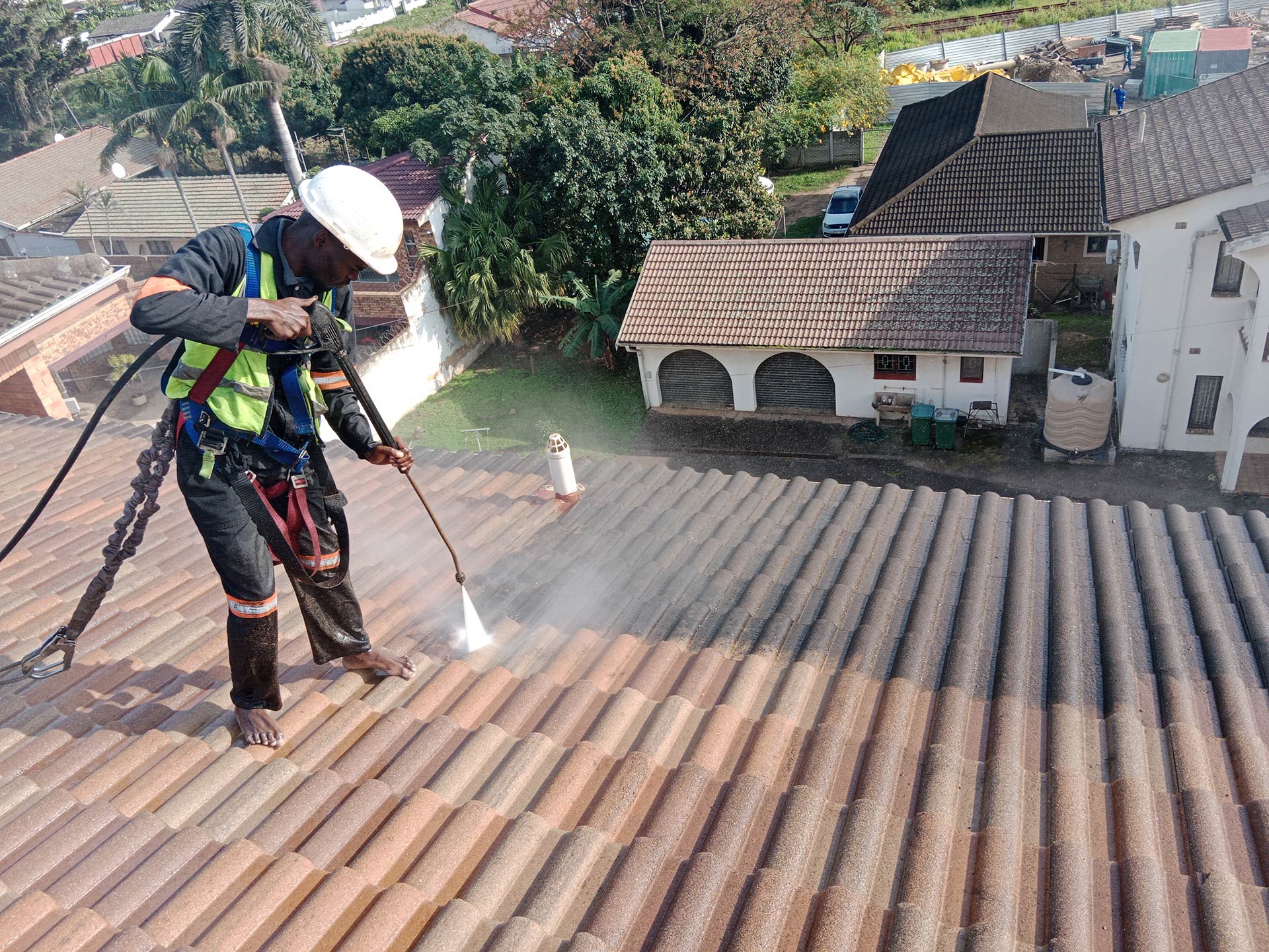 High-Pressure Tile Roof Restoration